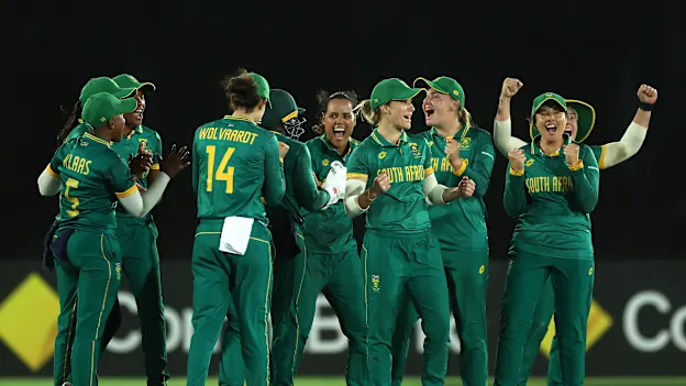 South Africa players celebrate