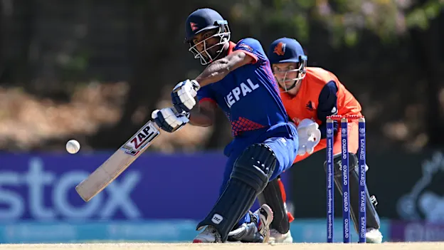 Rohit Paudel against the Netherlands