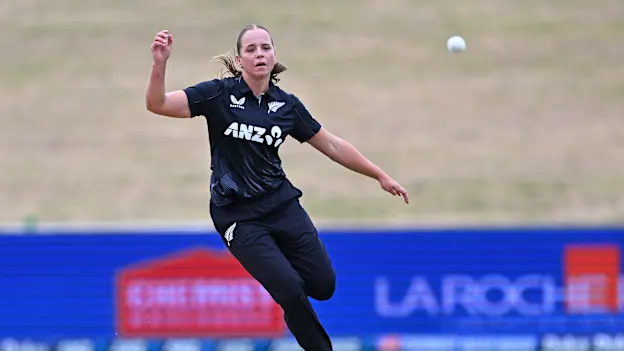 Jess Kerr of New Zealand during game one of the Women's ODI series between New Zealand and Sri Lanka 