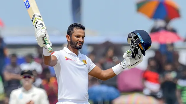 Skipper Karunaratne scored 122 at Galle, his first Test ton in 11 matches