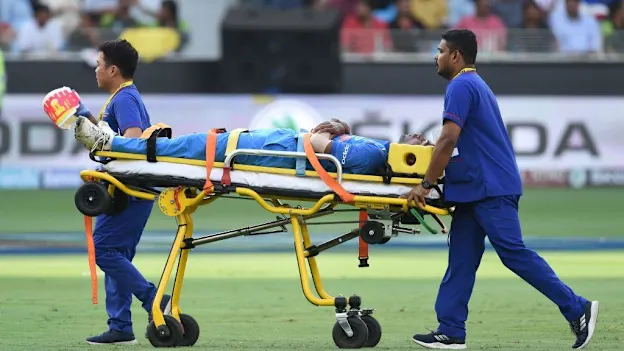 Hardik Pandya had to be stretchered off during the Asia Cup