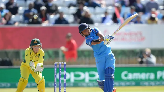 It was all Harmanpreet after that as she slammed an unbeaten 171 in just 115 deliveries, studded with 20 fours and seven sixes, as she carved the Australian bowlers to all corners of the park