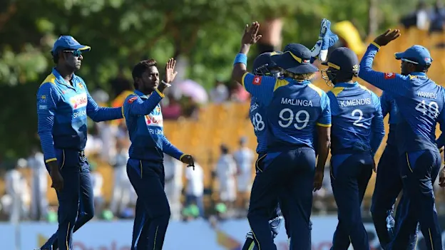 Sri Lanka team celebrating