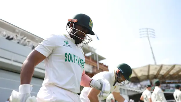 Logo of Captain Bavuma overcomes pain to battle on for South Africa | WTC25 Final
