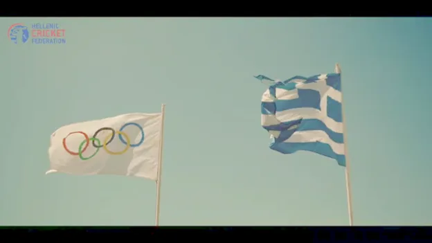 Logo of Hellenic Cricket Federation celebrates cricket’s return to the Olympics