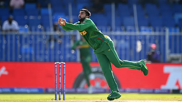 Tabraiz Shamsi of South Africa.