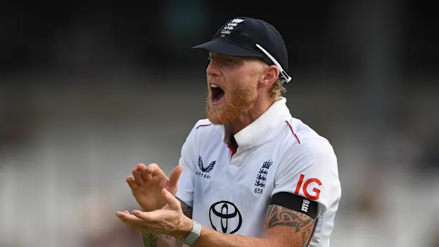 England captain Ben Stokes on the field during the first Test against India