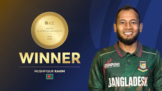 Mushfiqur Rahim wins ICC Men's Player of the Month for May 2026