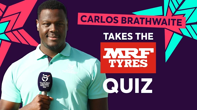 Carlos Brathwaite takes on the MRF Tyres Quiz | ICC U19 Men’s CWC 2022 ...