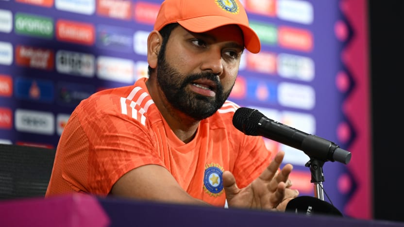 18 November - Ahmedabad - India Captain Rohit Sharma pre-match press ...