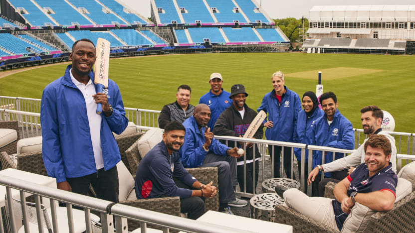 Cricket icons and New York sports stars join Usain Bolt for first look at Nassau County International Cricket Stadium