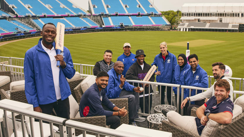 Usain Bolt joined by multiple sports stars for first look at Nassau County International Cricket Stadium