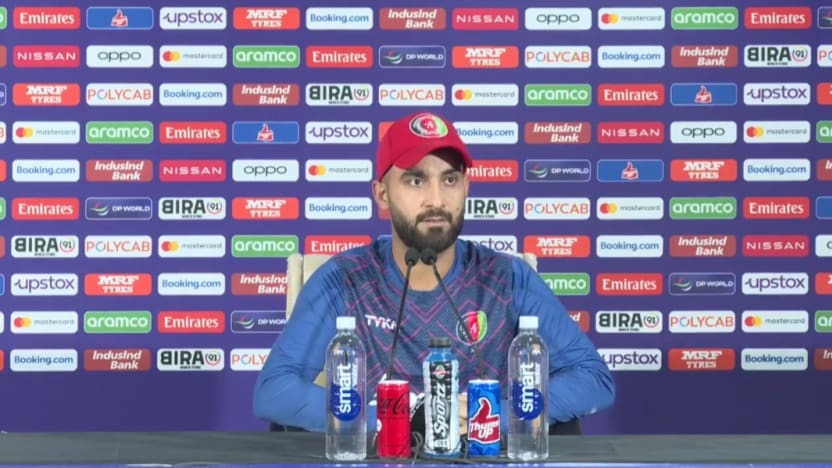 29 October - Pune - Afghanistan Captain Hashmatullah Shahidi pre-match ...