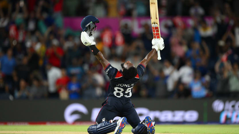 Jones, le héros alors qu’un coup scintillant aide les États-Unis à remporter la victoire lors de l’ouverture de la Coupe du monde T20