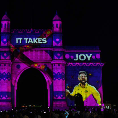 Gateway of India in Mumbai lights up to celebrate Diwali and the greatest cricket World Cup