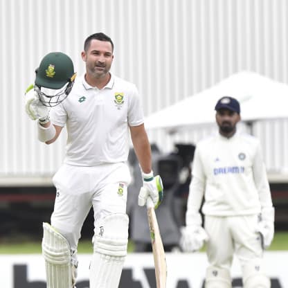 Dean Elgar finished with 185 in the opening Test of his final series