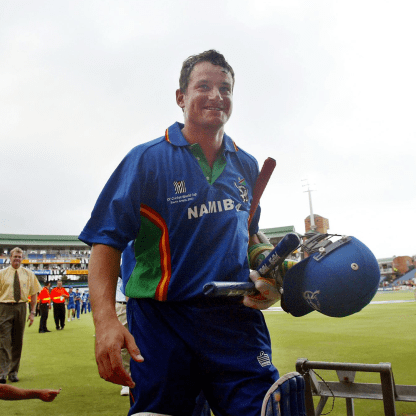 Rudi van Vuuren batting at the 2003 Cricket World Cup