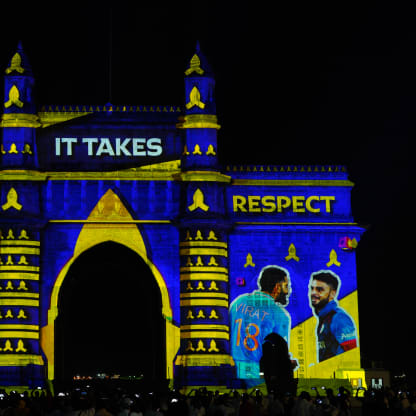 Gateway of India in Mumbai lights up to celebrate Diwali and the greatest cricket World Cup