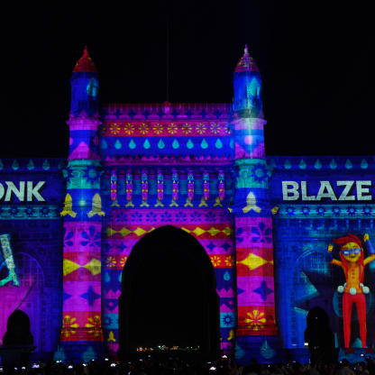 Gateway of India in Mumbai lights up to celebrate Diwali and the greatest cricket World Cup