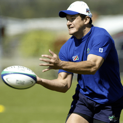 Rudie van Vuuren at training during the Rugby World Cup