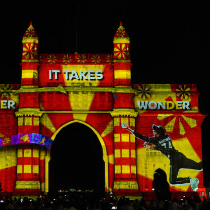 Gateway of India in Mumbai lights up to celebrate Diwali and the greatest cricket World Cup