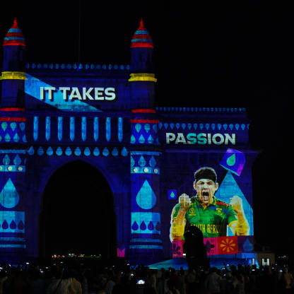 Gateway of India in Mumbai lights up to celebrate Diwali and the greatest cricket World Cup