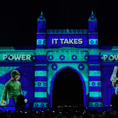 Gateway of India in Mumbai lights up to celebrate Diwali and the greatest cricket World Cup