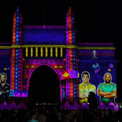 Gateway of India in Mumbai lights up to celebrate Diwali and the greatest cricket World Cup