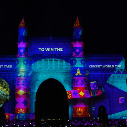 Gateway of India in Mumbai lights up to celebrate Diwali and the greatest cricket World Cup