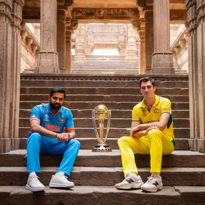 ICC Men's Cricket World Cup 2023 pre final captains image at Adalaj Stepwell