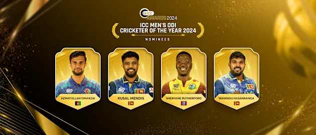 ICC Awards 2024 - Men's ODI Cricketer of the Year - Nominees 21x9