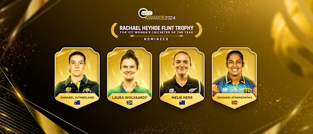 ICC Awards 2024 - Rachael Heyhoe Flint Trophy - Nominees 21x9