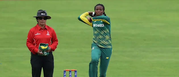 Ayabonga Khaka picked up three wickets for South Africa