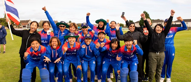 Thailand celebrate T20 World Cup qualification