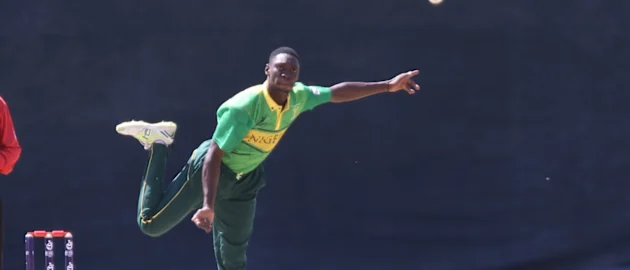 Sylvester Okpe did most of the damage his off-spin, returning 4/19