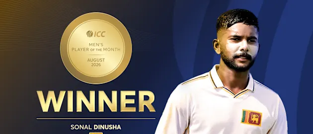 Sonal Dinusha wins ICC Men's Player of the Month for August 2026