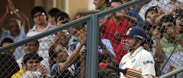 Sachin Tendulkar and the Wankhede faithful.