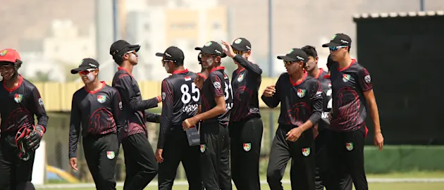 Singapore registered a comprehensive 10-wicket victory over Bahrain