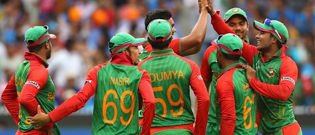 Bangladesh team celebrating