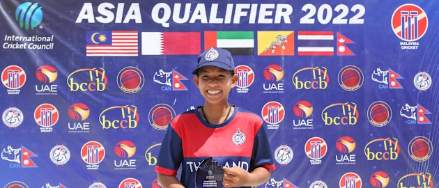 Nathitaboonsukham was the Player of the Match in the Thailand game