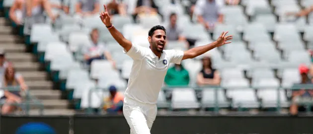Bhuvneshwar Kumar vaulted 22 places to a career-high 22nd spot in the bowlers' rankings.