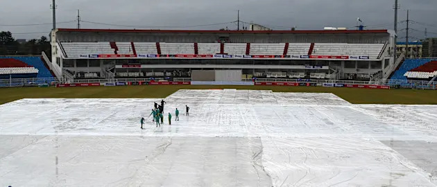 Rawalpindi Cricket Stadium - Rain, wet outfield