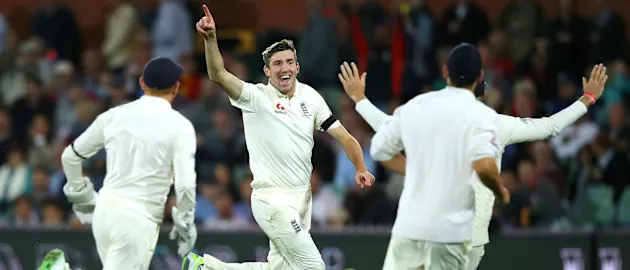 Craig Overton, on debut, was the man who dismissed Smith.