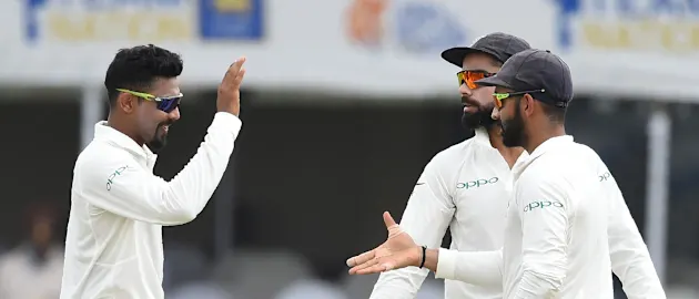 India chipped away to end Sri Lanka’s innings at 291 for 9 shortly after lunch.