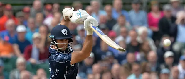 Kyle Coetzer led from the front for Scotland, top scoring with 52
