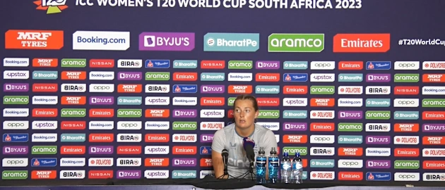 England-player-Sophia-Ecclestone-post-match-18FEB2023
