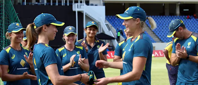 Erin Burns was handed her maiden ODI cap by Perry
