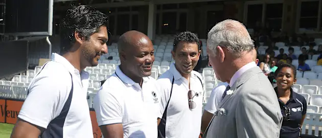 Brian Lara with Prince Charles