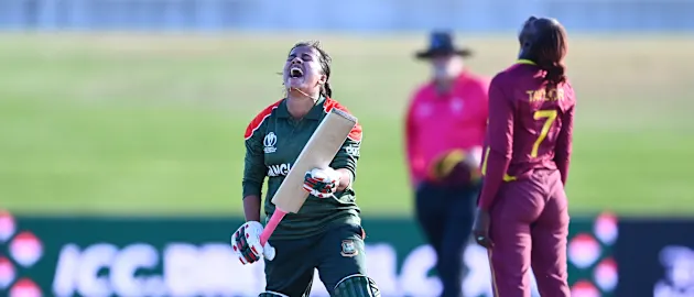 Nahida Akter reacts to the loss