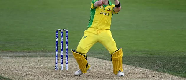 Steve Smith hits a back-foot cover drive for six